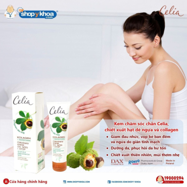 celia cooling leg   foot cream  kem cham soc chan celia chiet xuat hat de ngua va collagen 100ml