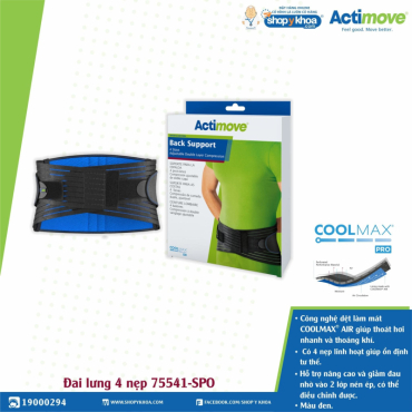 dai nep lung actimove back support  dai lung 4 nep 75541 spo mau den