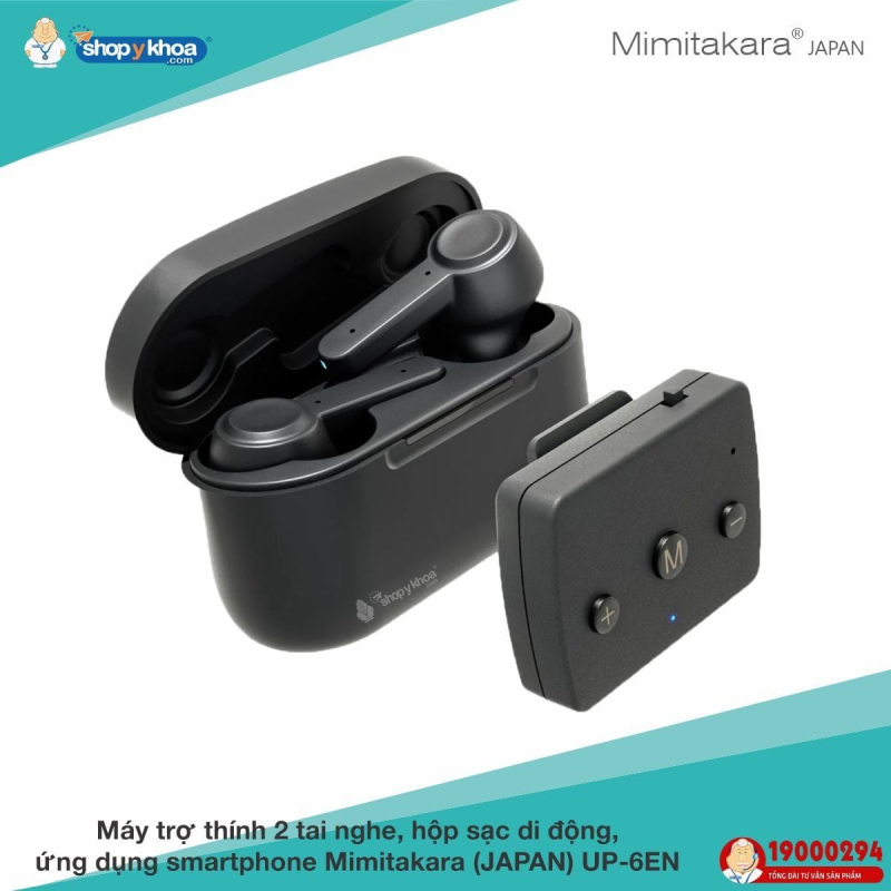 may tro thinh gan ngoai tai  kieu 2 tai nghe stereo khong day bluetooth hop sac nhanh di dong mimitakara up 6en mau den  muc ho tro  m p