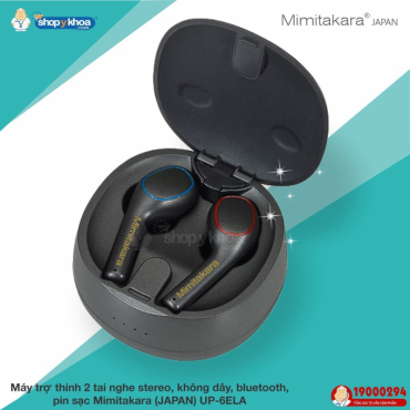 may tro thinh gan ngoai tai  kieu 2 tai nghe stereo khong day bluetooth pin sac mimitakara up 6el mau den  cuong do am thanh ho tro  s m