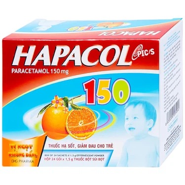 bot hapacol 150 dhg giam dau ha sot  24 goi