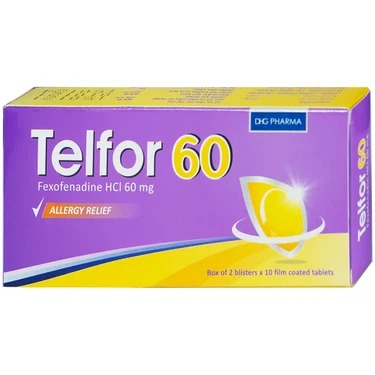 thuoc telfor 60 dhg dieu tri cac trieu chung viem mui di ung  2 vi x 10 vien